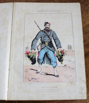 Reliure Souvenirs du siège de Paris, Paris assiégé (scènes de la vie parisienne pendant le siège). Draner