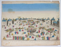 Vue d'optique « Cérémonie de la grande Festé que les chinois célèbre le 24 de la lune d'Aoust dans la principale de Pékin »