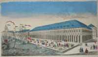 Vue de la bourse & du port de Petersbourg en Russie