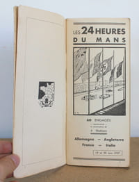 Programme officiel Les 24 heures du Mans 1937, 19 et 20 Juin 1937