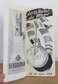 Programme officiel Les 24 heures du Mans 1949, 25 et 26 Juin 1949