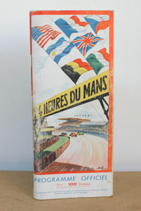 Programme officiel Les 24 heures du Mans 1950, 24 et 25 Juin 1950 avec son plan et la liste officielle