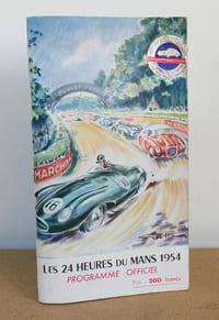 Programme officiel Les 24 heures du Mans 1954, 12 et 13 Juin 1954 avec sa liste officielle, un bandeau et deux marques pages