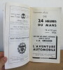 Programme officiel Les 24 heures du Mans 1954, 12 et 13 Juin 1954 avec sa liste officielle, un bandeau et deux marques pages. Collectif