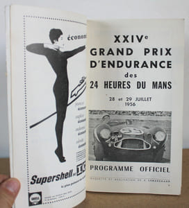 Programme officiel Les 24 heures du Mans 1956, 28 et 29 Juillet 1956 avec sa liste officielle et tableau de pointage Ouest France