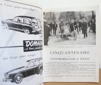 Programme officiel Les 24 heures du Mans 1957, 22 et 23 Juin 1957 avec sa liste officielle, son plan et deux pubs