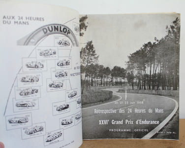 Programme officiel Les 24 heures du Mans 1958, 20 21 et 22 Juin 1958 avec sa liste officielle et son plan