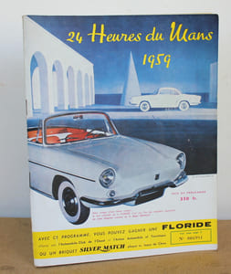 Programme officiel Les 24 heures du Mans 1959, 20 et 21 Juin 1959 avec sa liste officielle, son plan et un historique