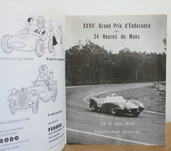 Programme officiel Les 24 heures du Mans 1959, 20 et 21 Juin 1959 avec sa liste officielle, son plan et un historique