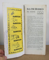 Programme officiel Les 24 heures du Mans 1950, 24 et 25 Juin 1950