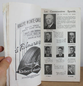 Programme officiel Les 24 heures du Mans 1951, 23 et 24 Juin 1951
