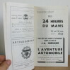 Programme officiel Les 24 heures du Mans 1954, 12 et 13 Juin 1954 avec sa liste officielle et une pub. Collectif