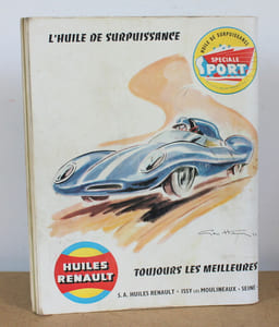 Programme officiel Les 24 heures du Mans 1958, 20 21 et 22 Juin 1958 avec sa liste officielle et un ticket de tribune 