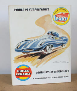 Programme officiel Les 24 heures du Mans 1959, 20 et 21 Juin 1959 avec sa liste officielle et deux pub