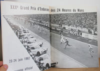 Programme officiel Les 24 heures du Mans 1962, 23 et 24 Juin 1962 avec sa liste officielle (volante), un billet et un tableau de pointage officiel