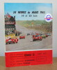 Programme officiel Les 24 heures du Mans 1965, 19 et 20 Juin 1965 avec sa liste officielle. Collectif