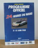 Programme officiel Les 24 heures du Mans 1988, 11 et 12 Juin 1988 avec sa liste officielle. Collectif
