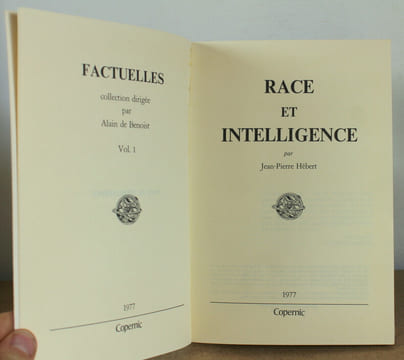Race et intelligence. Jean-Pierre Hébert