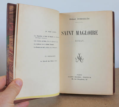 Saint Magloire, Roman. Roland Dorgelès