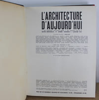 Reliure L'architecture d'aujourd'hui 1937, Deux tomes COMPLET