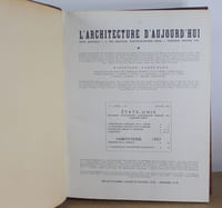 Reliure L'architecture d'aujourd'hui 1938, Deux tomes COMPLET, Revue mensuelle