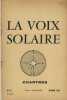 La voix solaire: CHARTRES - Éditions Histoire et traditions- Paris 1965. collectif d'auteurs directeur de publication : Jean COUDOUIN - 