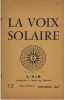 La voix solaire: L'AIR (contribution à l'étude des éléments)- Éditions Histoire et traditions- Paris 1967. collectif d'auteurs directeur de ...