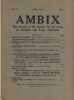 AMBIX The journal of the society for the study of alchemy and early chemistry - Éditions   Dr F. Sherwood Taylor - 1937. collectif d'auteurs - 