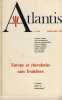 Europe et chevaleries sans frontières L'espoir... après la catastrophe? - Publication de l'association Culturelle Atlantis Vincennes - 1979. Atlantis ...