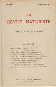 La Revue Naturiste 2° trimestre 1952 - Editions de la Société Naturiste Française fondée par le Docteur Paul Carton à Brevannes Seine et Oise