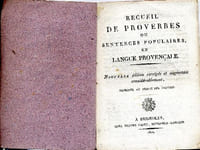 Recueil de proverbes ou sentences populaires en langue provençale: imprimé au profit des pauvres