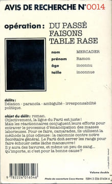 Du passé faisons table rase. JONQUET Thierry