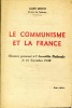 Le communisme et la France - Discours prononcé à l'Assemblée Nationale le 16 Novembre 1948. MOCH Jules