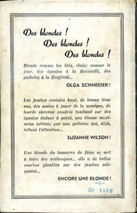 Méfiez-vous des blondes