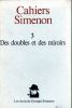 Cahiers Simenon n° 3 : Des doubles et des miroirs. COLLECTIF