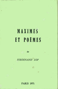 Maximes et poèmes