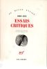 Essais critiques (The Critical Writings). JOYCE James