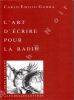 L'art d'&eacute;crire pour la radio (Norme per la redazione di un testo radiofonico). GADDA Carlo Emilio