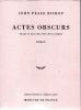 Actes obscurs (Act of Darkness). BISHOP John Peale