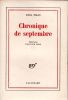 Chronique de septembre. NIZAN Paul
