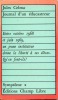 Journal d'un éducastreur. CELMA Jules