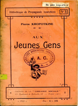 Aux jeunes gens . KROPOTKINE Pierre