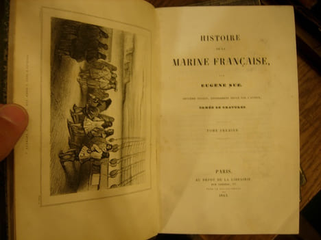 Histoire de la marine française. Deuxième édition, entièrement revue par l'auteur. . Sue (Eugène)