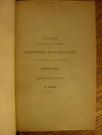 Catalogue analytique et raisonné des lépidoptères de Saone-et-Loire et des départements limitrophes. Rhopalocères.