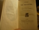 Poésies de Segrais. Edition dédiée à la ville de Caen. . Regnault de Segrais (Jean)