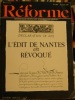L'édit de Nantes est révoqué. . [Réforme]