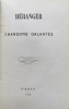 Béranger, Chansons galantes. Paris, 1850.. Pierre-Jean de Béranger
