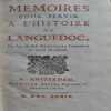 Mémoires pour servir à l’histoire de Languedoc. LAMOIGNON de BASVILLE (Nicolas).