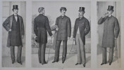 Ensemble de 47 planches lithographiées (30 x 43 cm.) publiées entre 1874 et 1886 par Le Musée des tailleurs illustré, Journal de modes de Paris.. MODE ...