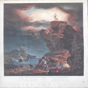 2 eaux-fortes allégoriques peintes.